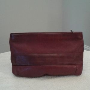 Leather clutch bag